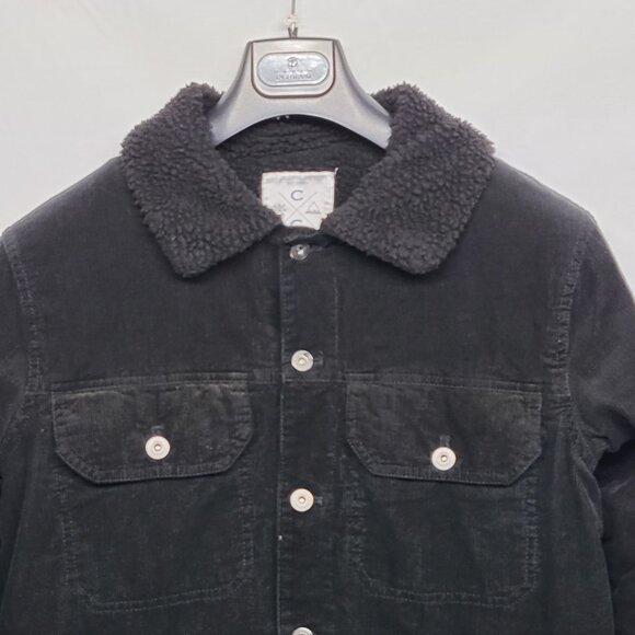 Cold Culture Mens Corduroy Jacket Sze Medium Button Up Quilt Lined Sherpa Collar - Picture 2 of 15